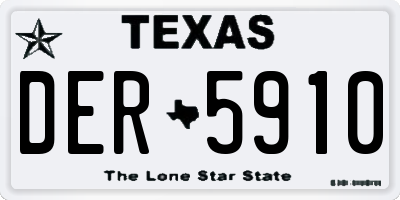 TX license plate DER5910