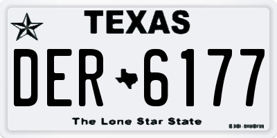 TX license plate DER6177
