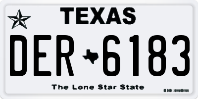 TX license plate DER6183