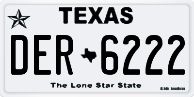 TX license plate DER6222