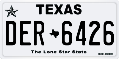 TX license plate DER6426