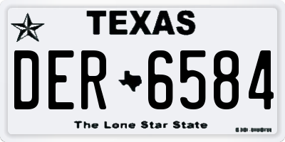 TX license plate DER6584