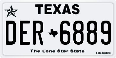 TX license plate DER6889