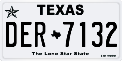 TX license plate DER7132
