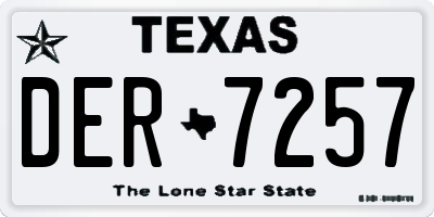 TX license plate DER7257