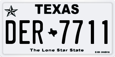 TX license plate DER7711