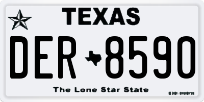TX license plate DER8590