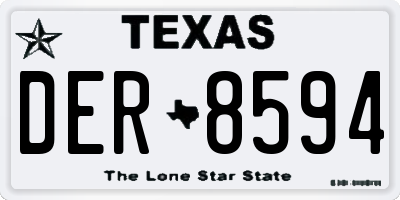 TX license plate DER8594