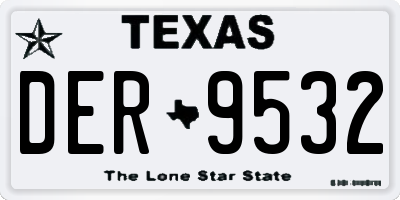 TX license plate DER9532