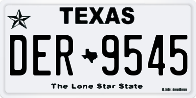 TX license plate DER9545