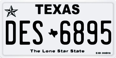 TX license plate DES6895