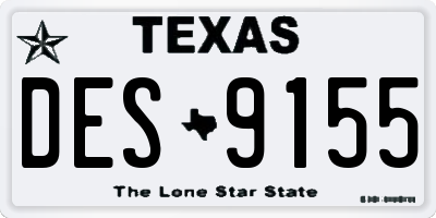 TX license plate DES9155