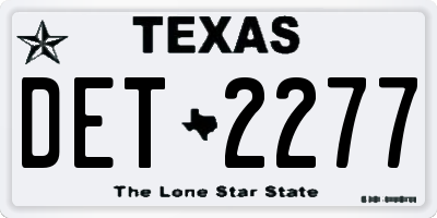 TX license plate DET2277
