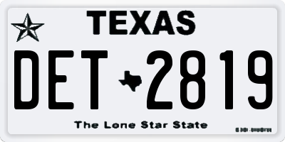 TX license plate DET2819
