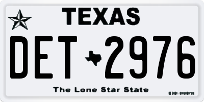 TX license plate DET2976