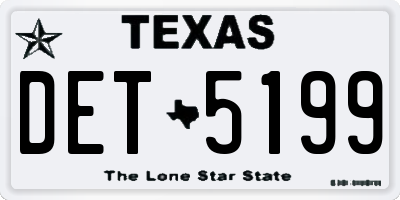 TX license plate DET5199