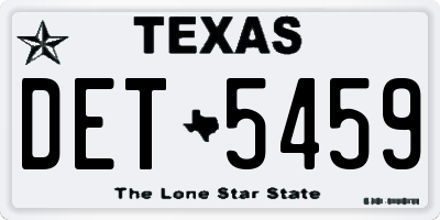 TX license plate DET5459