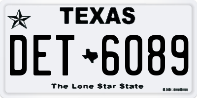 TX license plate DET6089