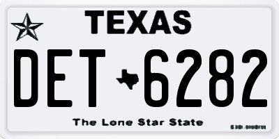 TX license plate DET6282