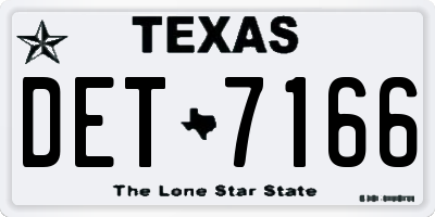 TX license plate DET7166