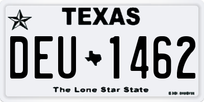 TX license plate DEU1462