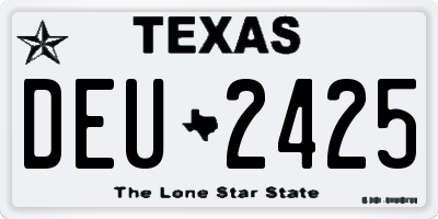 TX license plate DEU2425