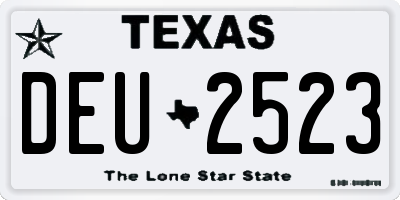 TX license plate DEU2523