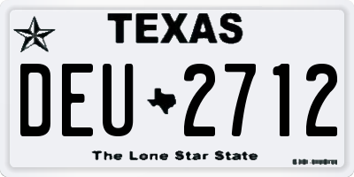 TX license plate DEU2712