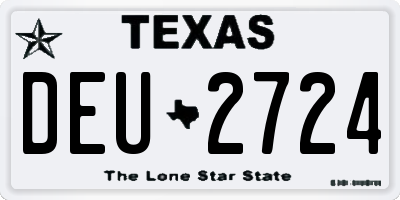 TX license plate DEU2724