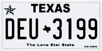 TX license plate DEU3199