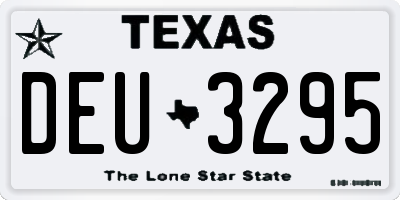 TX license plate DEU3295