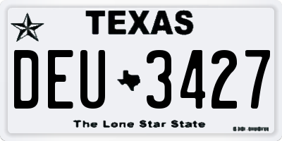TX license plate DEU3427