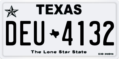 TX license plate DEU4132