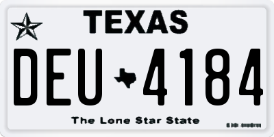 TX license plate DEU4184
