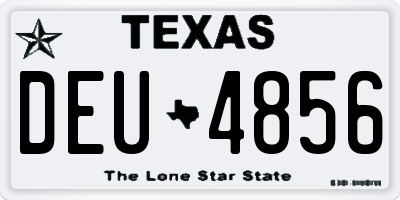 TX license plate DEU4856