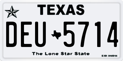 TX license plate DEU5714