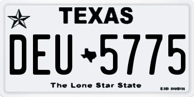 TX license plate DEU5775