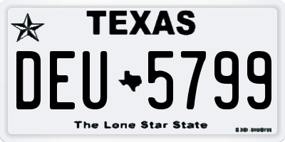 TX license plate DEU5799