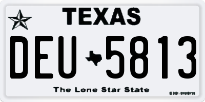 TX license plate DEU5813