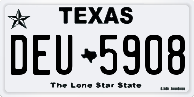 TX license plate DEU5908