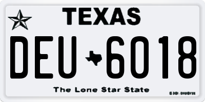 TX license plate DEU6018