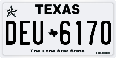 TX license plate DEU6170