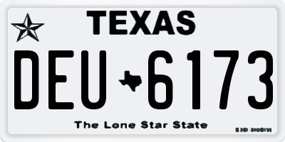 TX license plate DEU6173