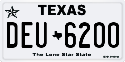 TX license plate DEU6200