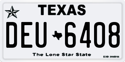 TX license plate DEU6408