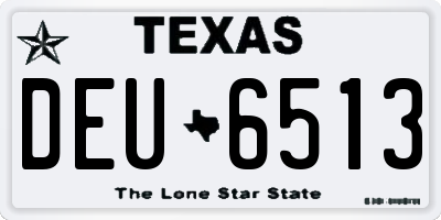 TX license plate DEU6513