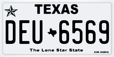 TX license plate DEU6569