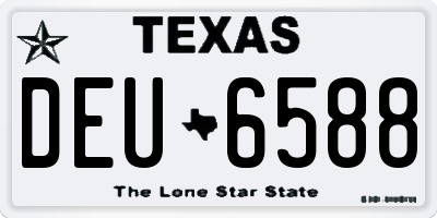 TX license plate DEU6588