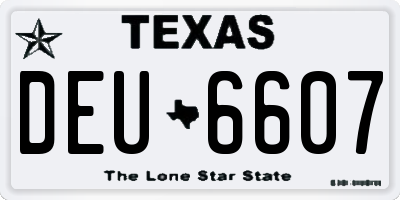 TX license plate DEU6607