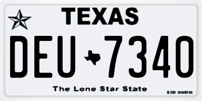 TX license plate DEU7340